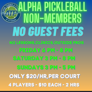 pickleball non members